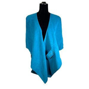 Pamela McCoy Teal Cape Topper Women's Size L/XL